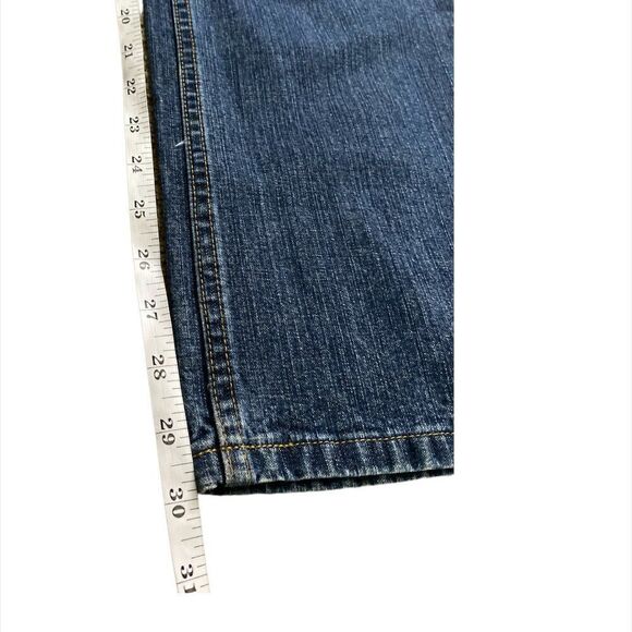 L.L. Bean Women's Blue Dark Wash Mid Rise Denim Boot Cut Jeans Size 4 - Picture 6 of 6